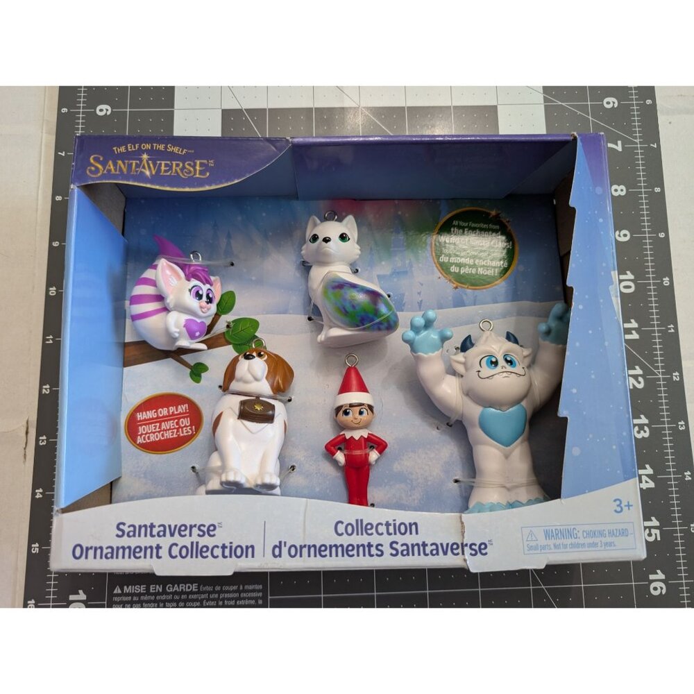 The Elf on the Shelf Santaverse Ornament Collection Set of 5 plastic pvc org box